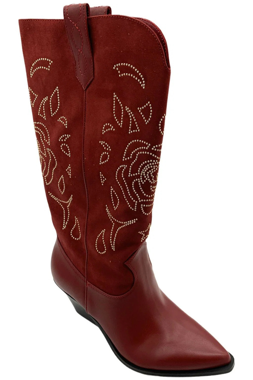 Jessica Simpson Women's Zodra Heeled Western Boot Chili Pepper - Medium